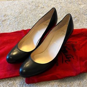 Christian Louboutin Black Low Stiletto Heels
